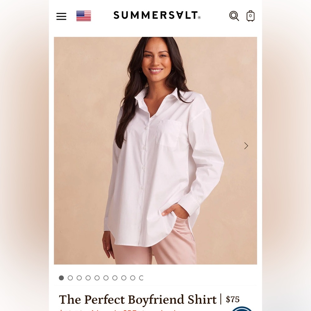 summersalt Perfect Boyfriend Shirt - 2X